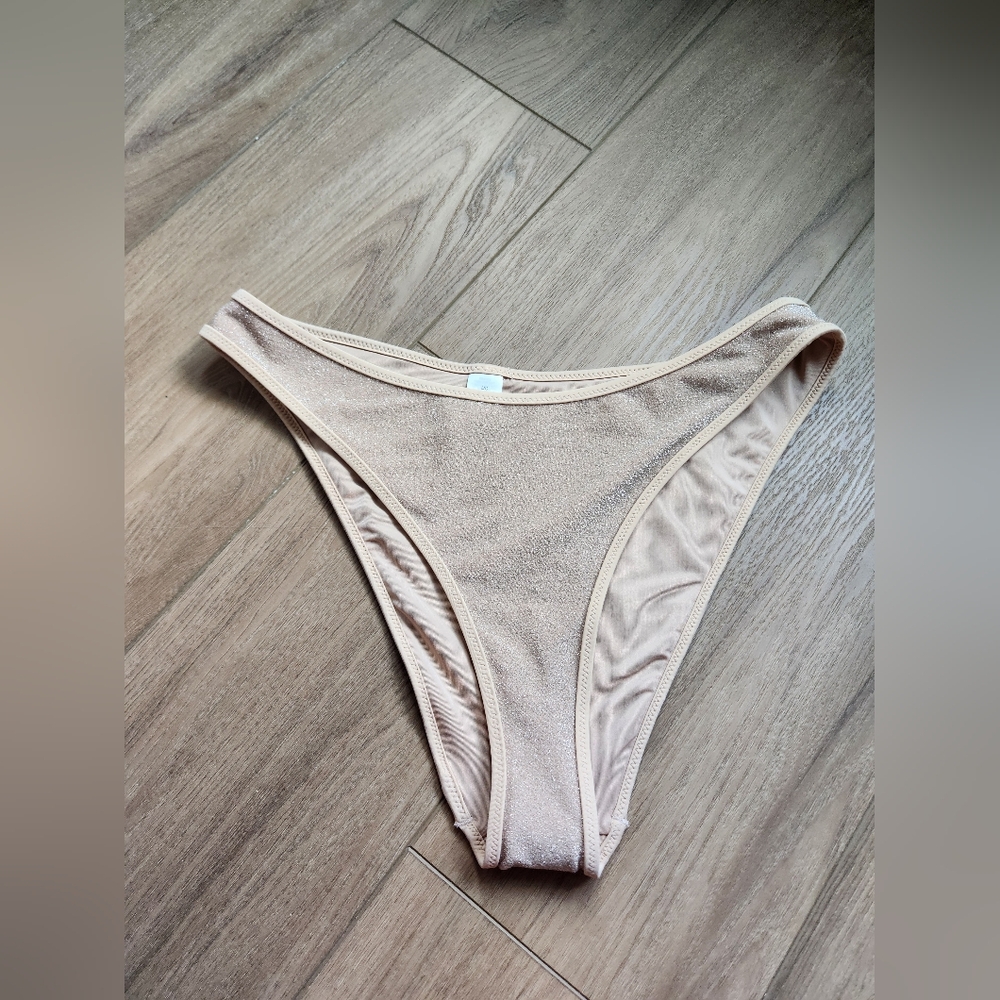 Aerie Shine‎ Cheekiest Bikini Bottom Glitter Bikini Shiny Swimsuit